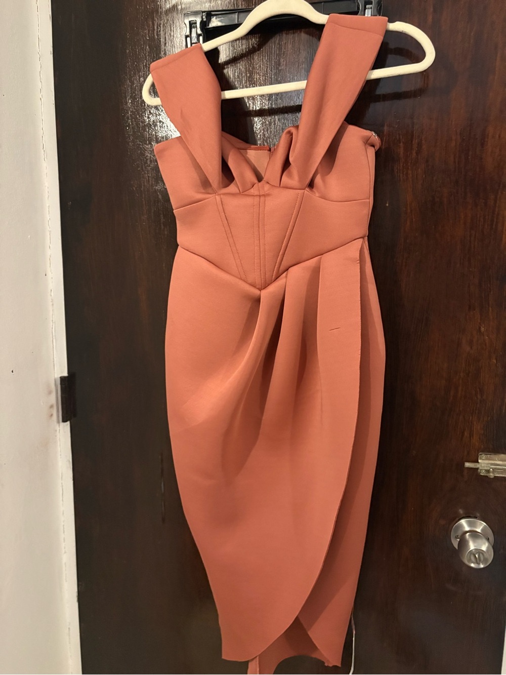 NWT ASOS Coral Strap Midi Dress. Size 6.